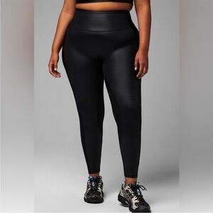 NWT Fabletics Motion 365 Contour HighWaisted Black Shine Leggings Sz 3X